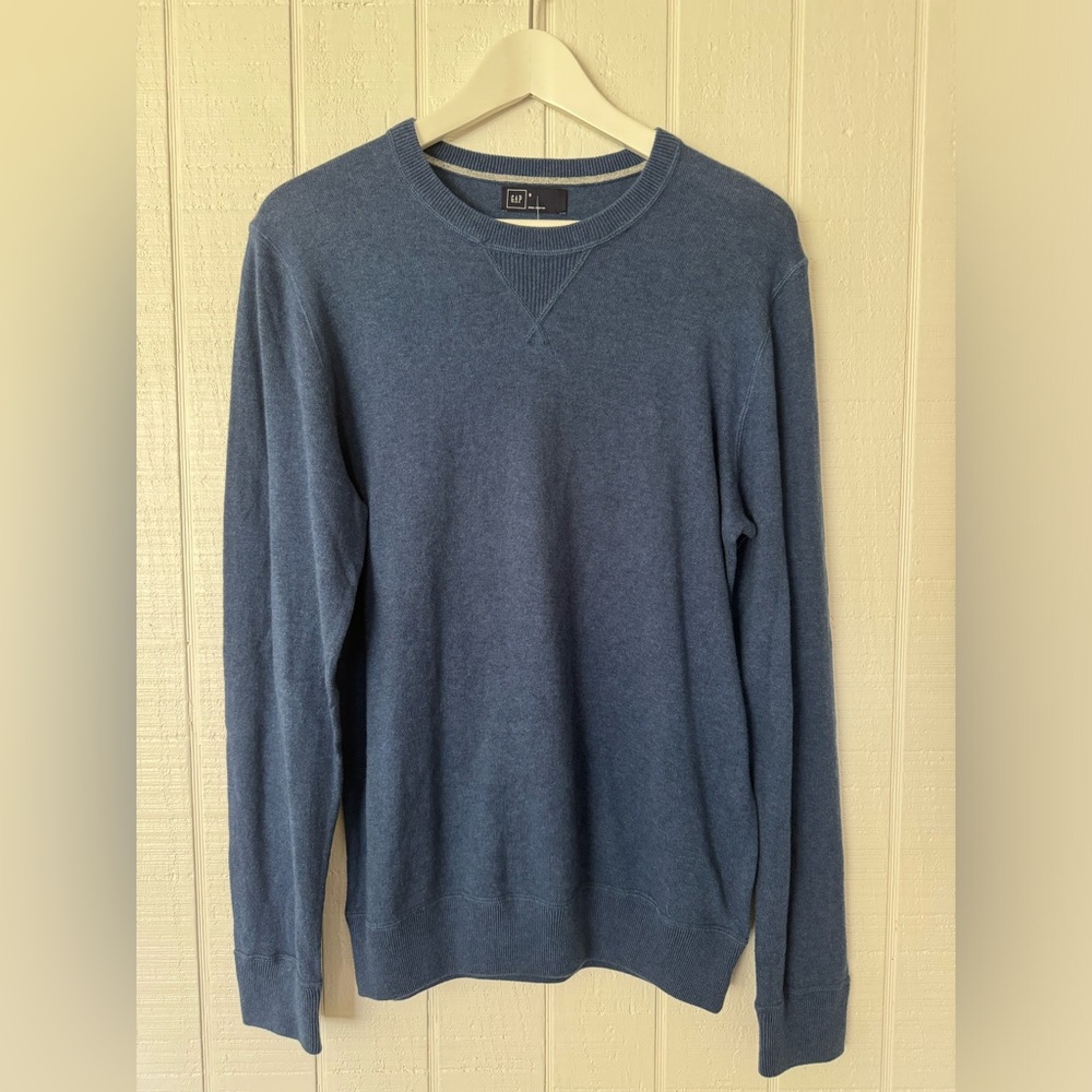 Gap Men’s Cotton Blue Crewneck Sweater Small NWT